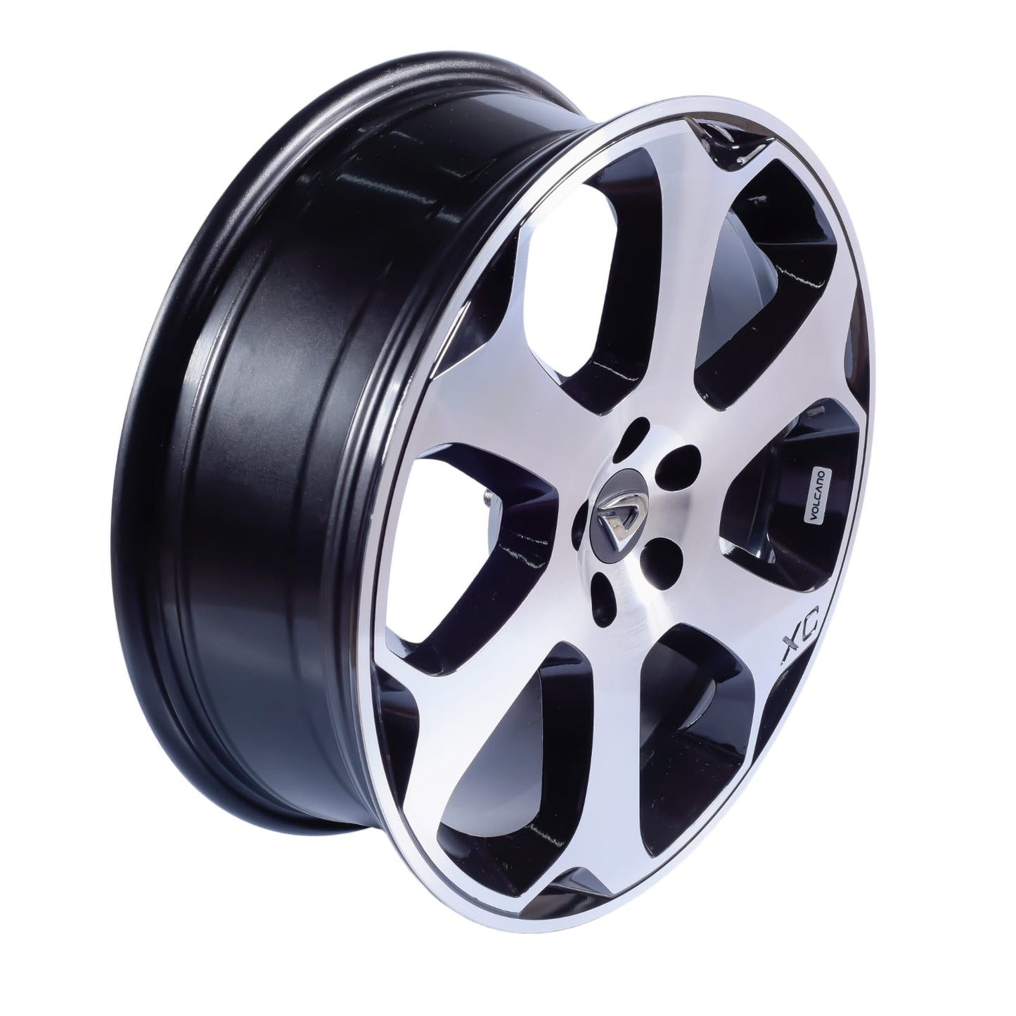 Roda Volcano VIENNA Aro 18" tala 6" Diamantada Total Preto Brilhante