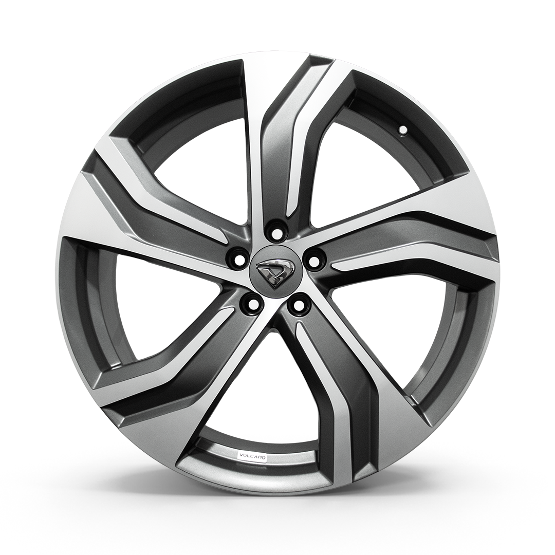 Roda Ultimate Aro 20" Tala 7,5" -  Grafite Fosco Diamantado + Bicos e Anéis Grátis