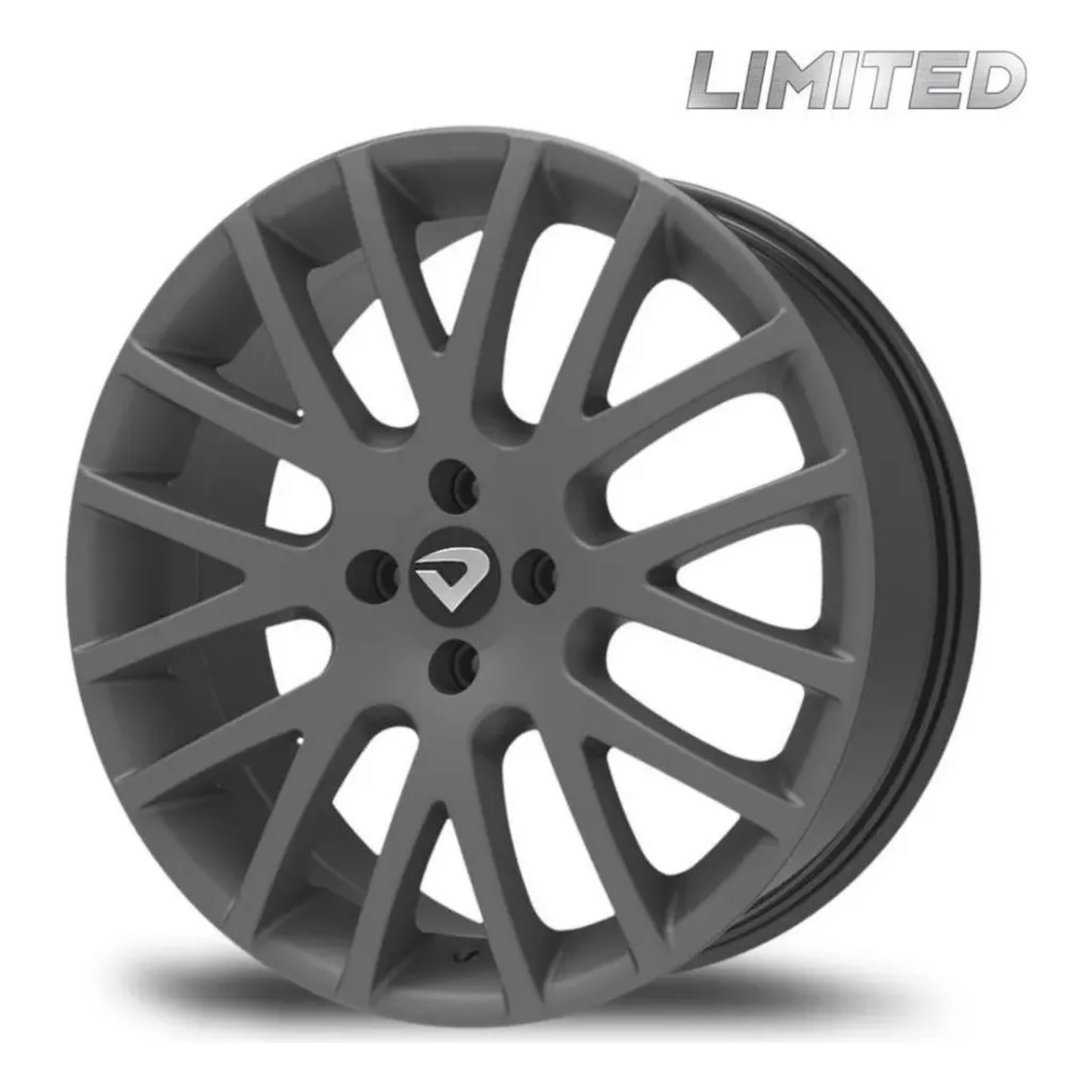 Roda Limited Aro 17" Tala 6" -  Grafite Fosco + Bicos e Anéis Grátis