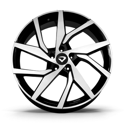 Roda Momentum Aro 20" tala 7,5"  -  Diamantada Total Preto Brilhante + Brindes