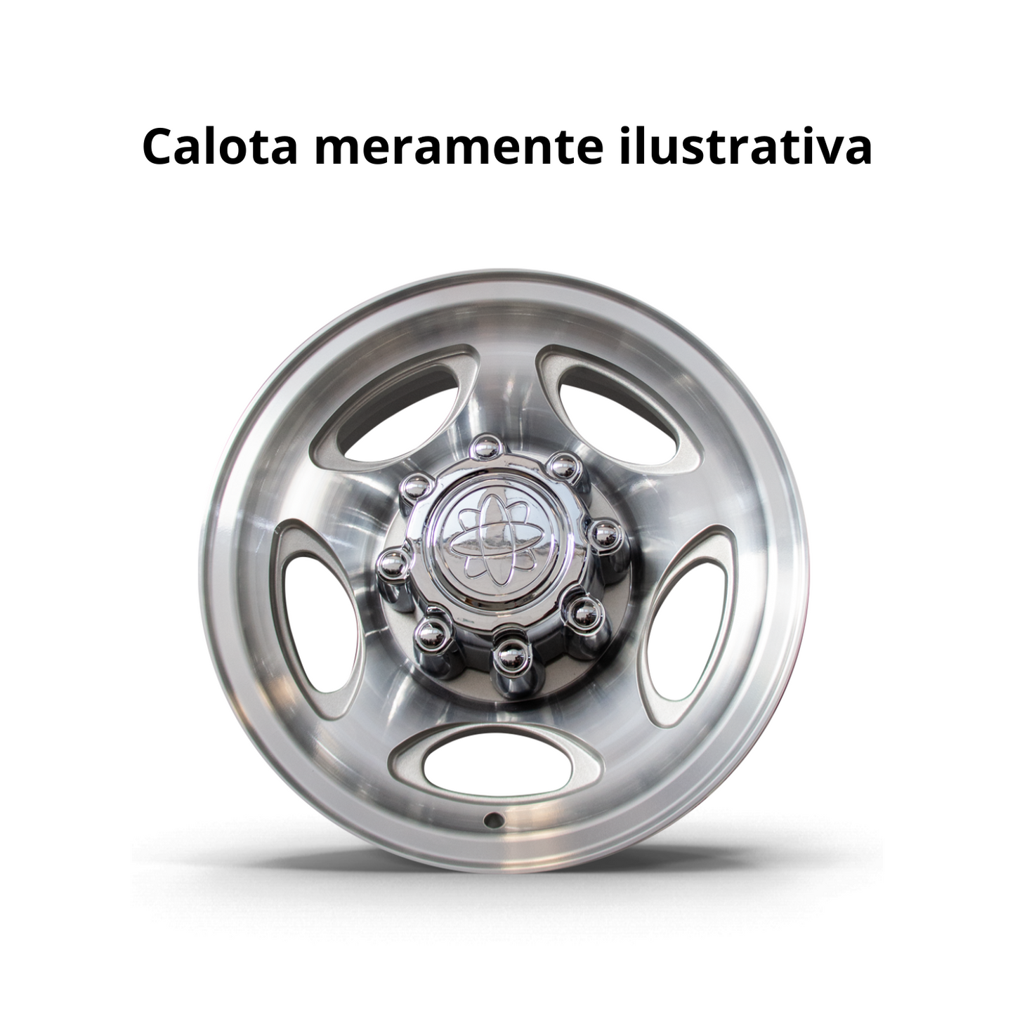 Roda Ford F250 2001 Aro 18" tala 7"  -  Diamantada Total Prata Brilhante + Bicos Grátis