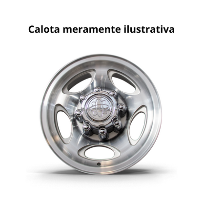Roda Ford F250 2001 Aro 18" tala 7"  -  Diamantada Total Prata Brilhante + Bicos Grátis