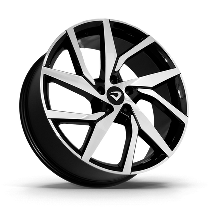 Roda Momentum Aro 20" tala 7,5"  -  Diamantada Total Preto Brilhante + Brindes