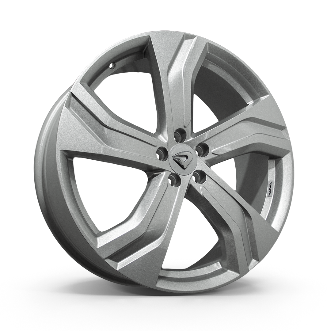 Roda Ultimate Aro 20" Tala 7,5" -  Prata Brilhante Diamantado + Bicos e Anéis Grátis