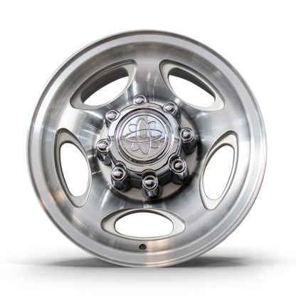 Roda Ford F250 2001 Aro 18" tala 7"  -  Diamantada Total Prata Brilhante + Bicos Grátis