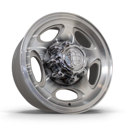 Roda Ford F250 2001 Aro 18" tala 7"  -  Diamantada Total Prata Brilhante + Bicos Grátis