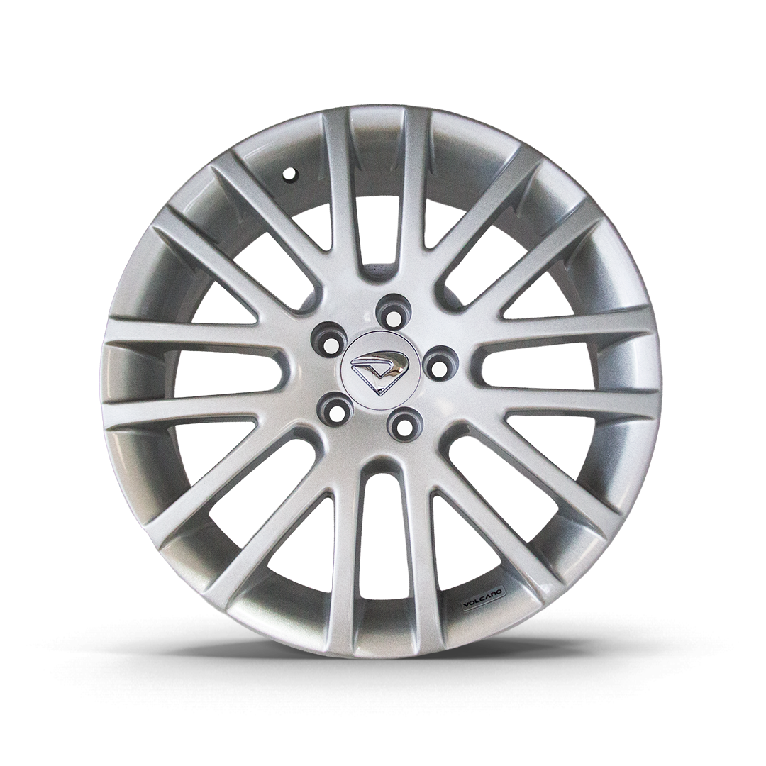Roda Limited Aro 17" Tala 7" -  Prata Brilhante + Bicos e Anéis Grátis