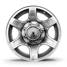 Roda F-250 XLT VD01 Aro 17" tala 7" Furação 8x170  -  Diamantada Total Prata Brilhante + Bicos Grátis