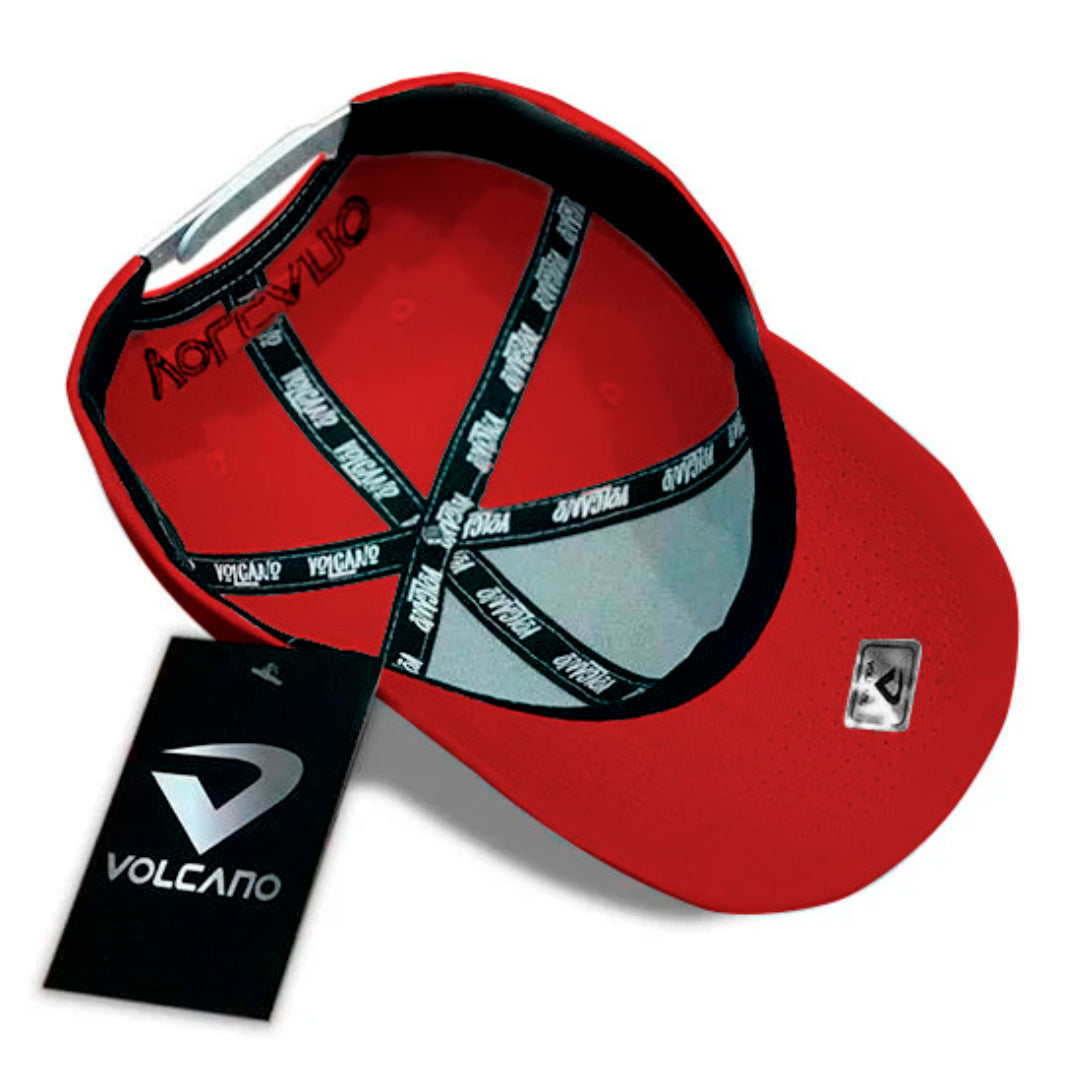 Boné Volcano Vermelho XC Aba Curva