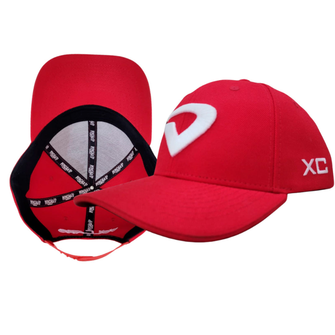 Boné Volcano Vermelho XC Aba Curva