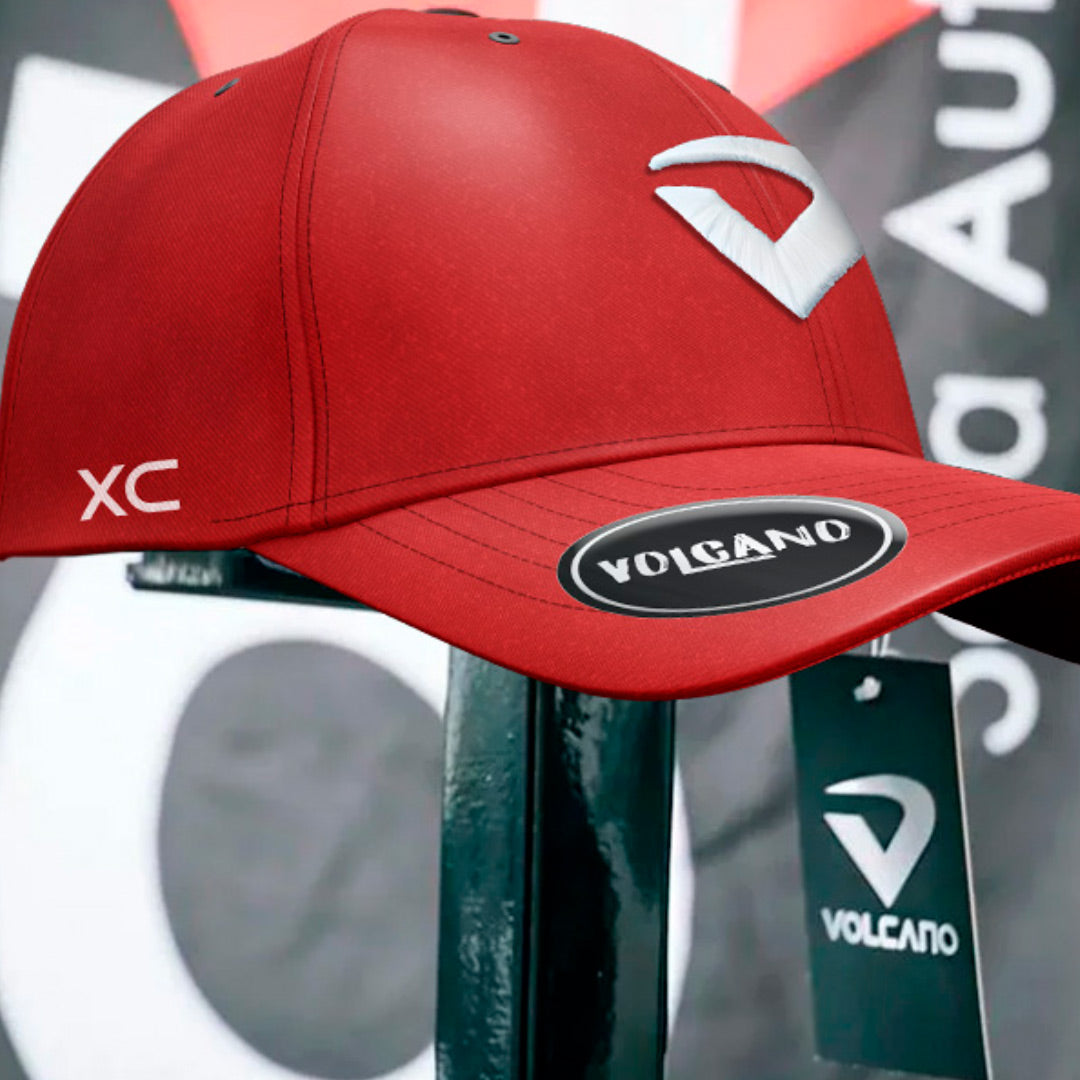 Boné Volcano Vermelho XC Aba Curva