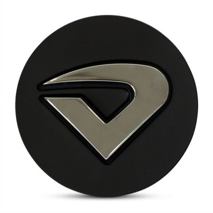 CALOTA VOLCANO 66,3mm  - (PRETA) - (conjunto: porta emblema mais emblema cromado)