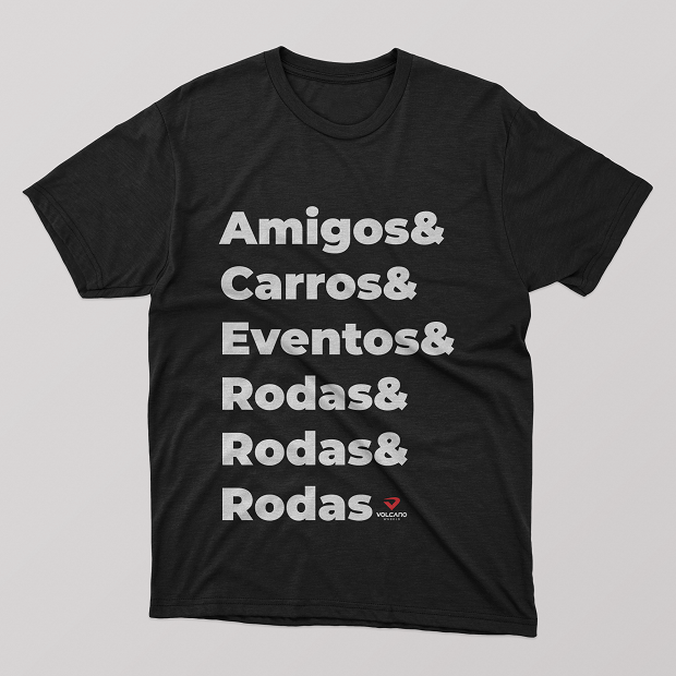Camiseta Exclusiva Volcano Amigos cor Preta