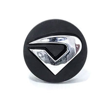 CALOTA VOLCANO 56mm - (PRETA) - (conjunto: porta emblema mais emblema cromado)