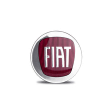 Porta emblema + Emblema Adesivo resinado logo marca FIAT Diâmetro 58mm (MP 66181 + MP 57974)
