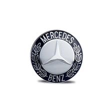 Porta emblema + Emblema Adesivo resinado logo marca Mercedes Benz Diâmetro 58mm (MP 57899 + MP 57974)