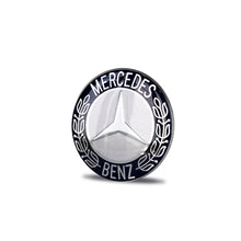 Porta emblema + Emblema Adesivo resinado logo marca Mercedes Benz Diâmetro 58mm (MP 57899 + MP 57974)