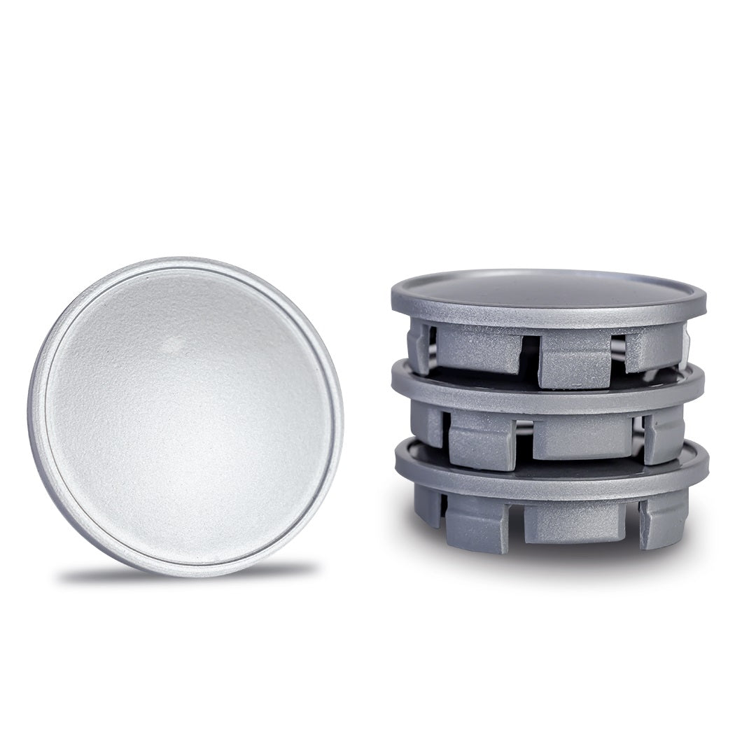 Porta Emblema Rodas Volcano Attack Oroch / Europa Ducato, Master e Sprinter ARO 16 Prata Diâmetro 58mm