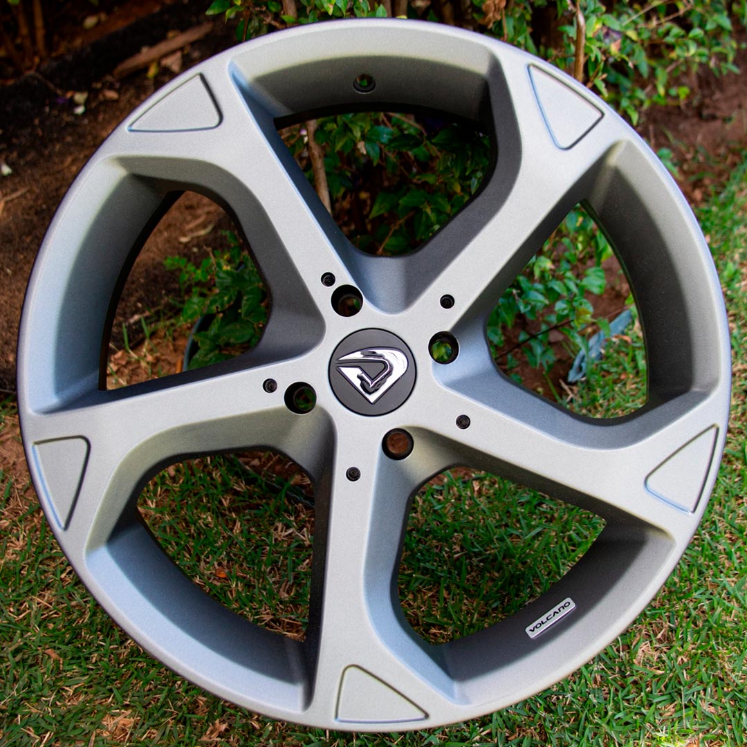 Roda ADVANCE Aro 17" tala 6"  Prata Brilhante + Brindes