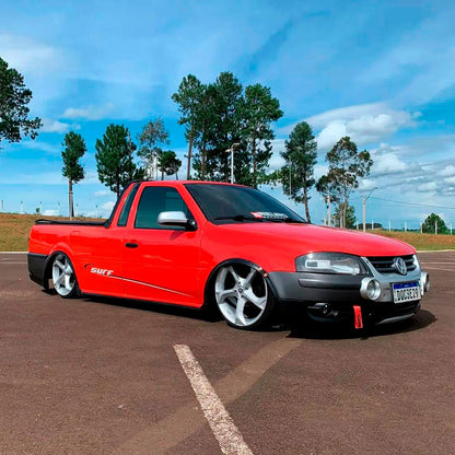Roda ADVANCE Aro 18" tala 7"  Prata Brilhante