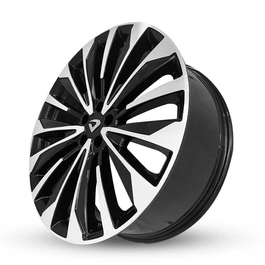 Roda ALTIS Aro 20" tala 7,5"  - Diamantada Total Preto Brilhante