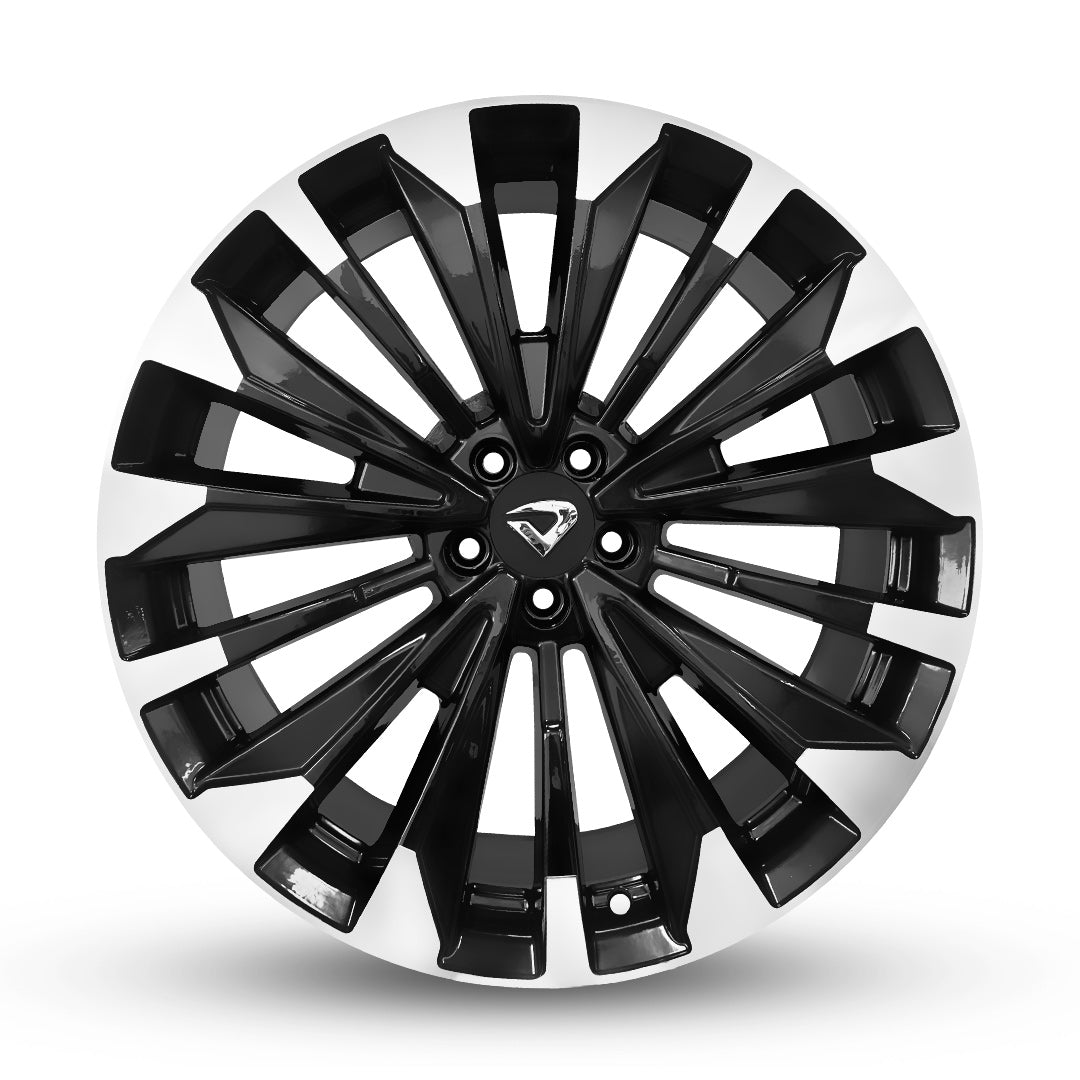 Roda ALTIS GR Aro 20" tala 7,5"  - Diamantada Borda Preto Brilhante