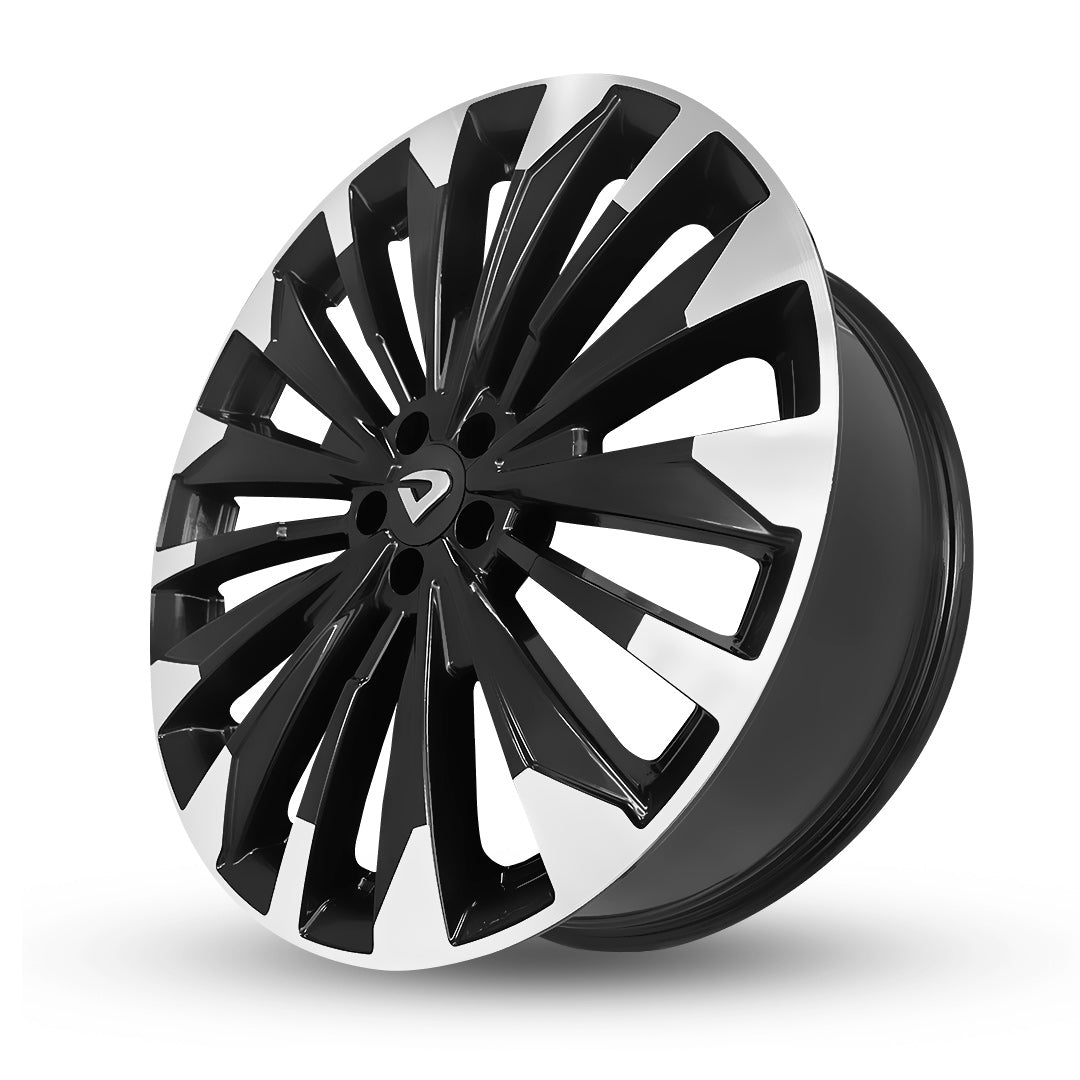 Roda ALTIS GR Aro 20" tala 7,5"  - Diamantada Borda Preto Brilhante