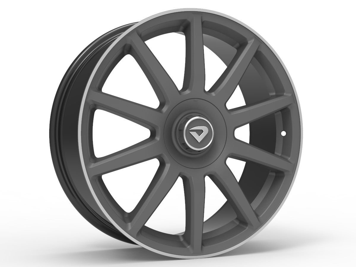 Roda Aro 16" tala 7" Volcano DAIMLER Grafite Fosco Diamantado