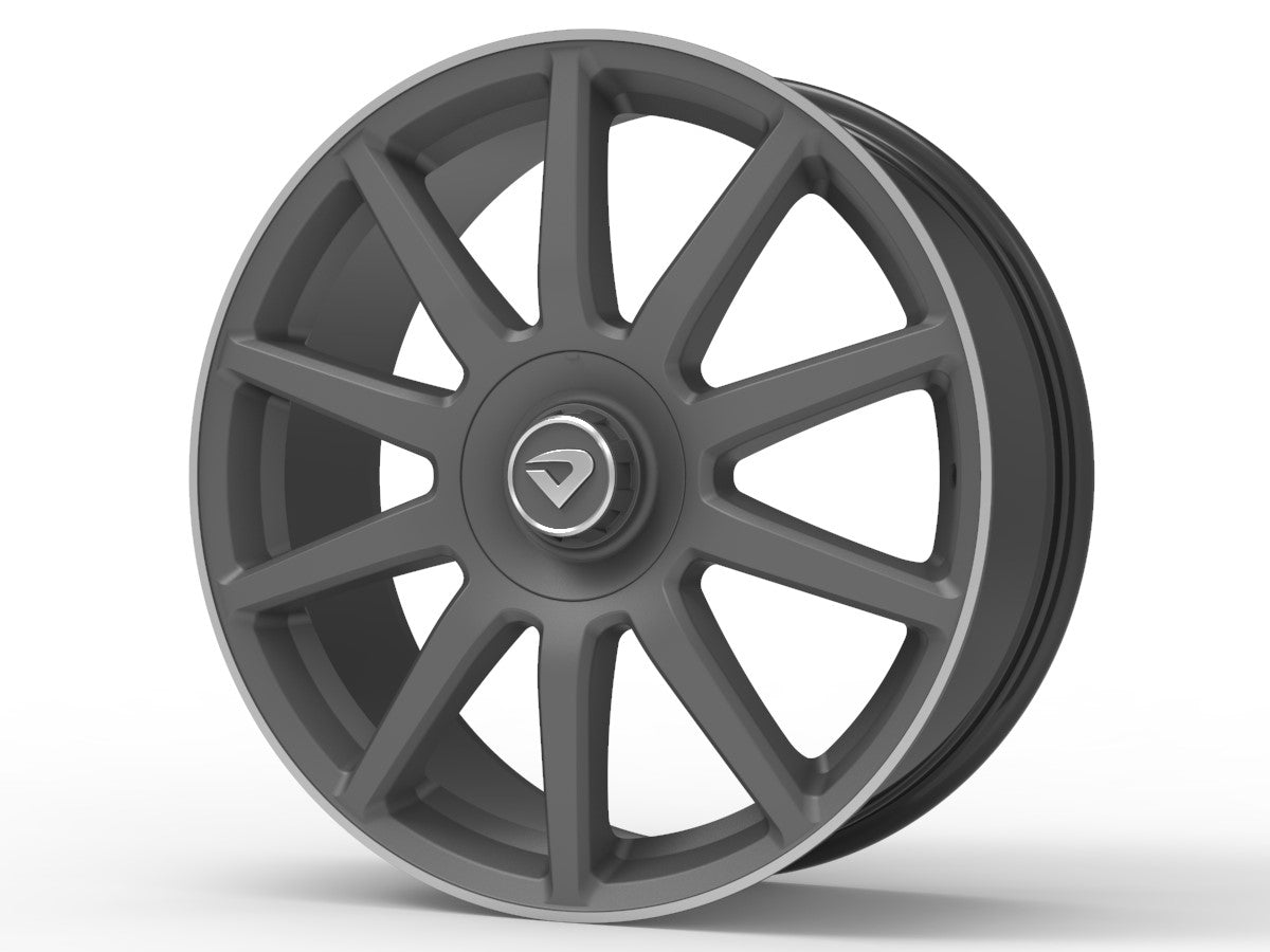 Roda Aro 16" tala 7" Volcano DAIMLER Grafite Fosco Diamantado