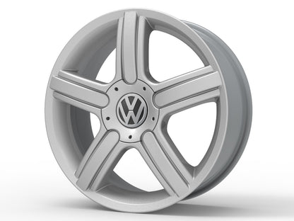 Roda Aro 18" Tala 6" Volcano SPACE Prata - Gol, Polo, Fox, Spacefox