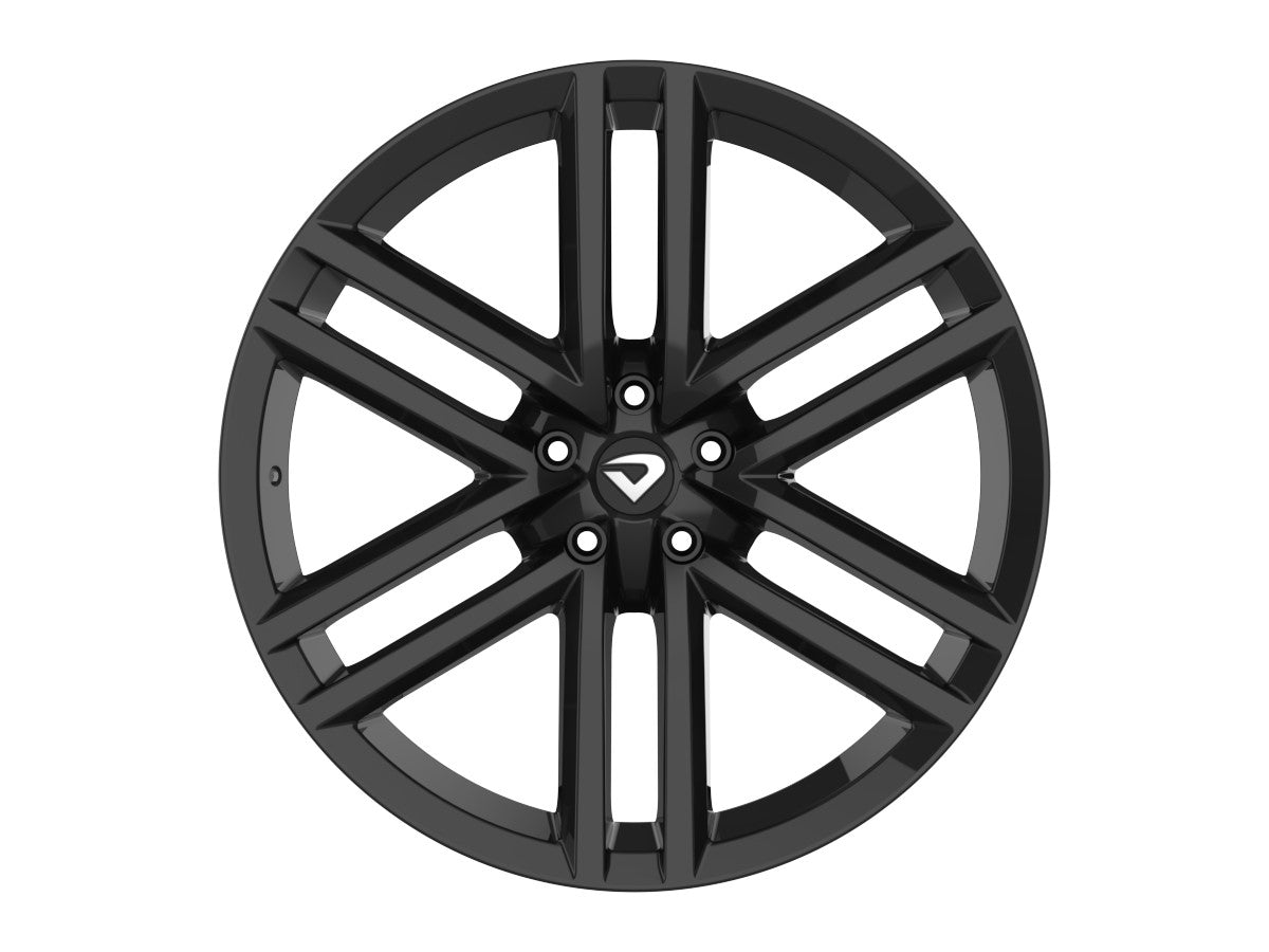 Roda Aro 22" Tala 8,75 New Strong Six Amarok Preto Brilhante furação 5x120mm Et35