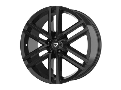 Roda Aro 22" Tala 8,75 New Strong Six Amarok Preto Brilhante furação 5x120mm Et35