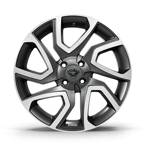 Roda DISCOVERY Aro 17" Tala 6" -  Diamantada Total Grafite Fosco + Brindes