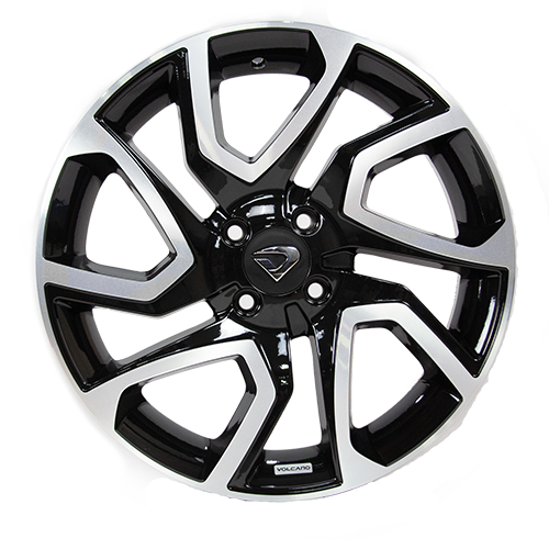 Roda DISCOVERY Aro 17" Tala 6" -  Diamantada Total Preto Brilhante