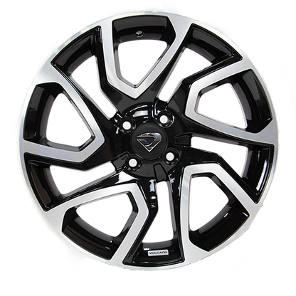 Roda DISCOVERY Aro 17" Tala 6" -  Diamantada Total Preto Brilhante
