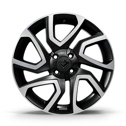 Roda DISCOVERY Aro 17" Tala 6" -  Diamantada Total Preto Brilhante