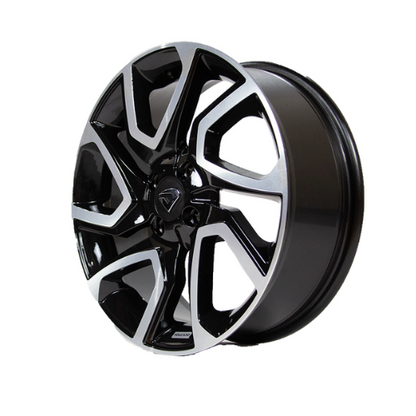 Roda DISCOVERY Aro 17" Tala 6" -  Diamantada Total Preto Brilhante