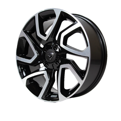 Roda DISCOVERY Aro 17" Tala 6" -  Diamantada Total Preto Brilhante