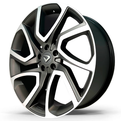 Roda DISCOVERY Aro 18" tala 6"  -  Diamantada Total Grafite Fosco