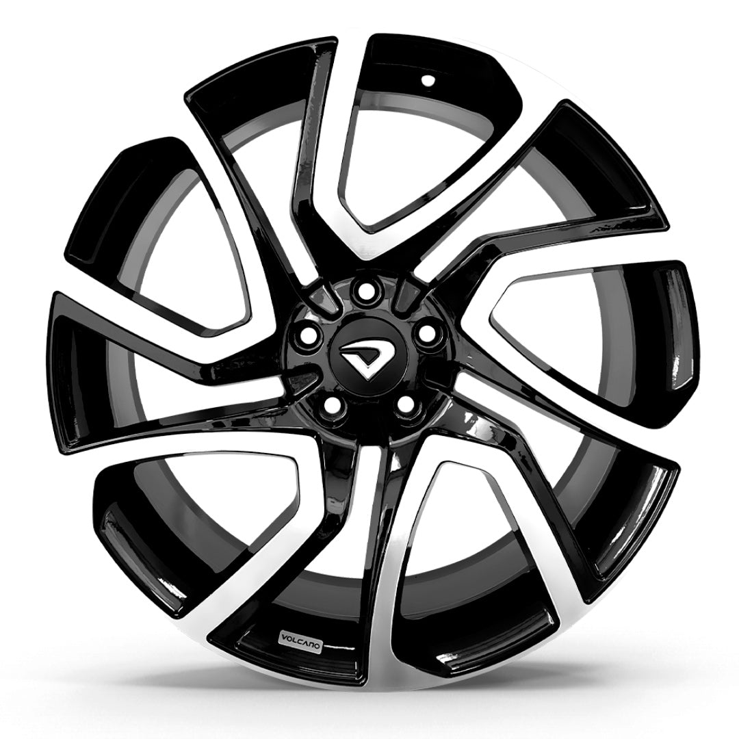 Roda DISCOVERY Aro 18" tala 6"  -  Diamantada Total Preto Brilhante + Brindes