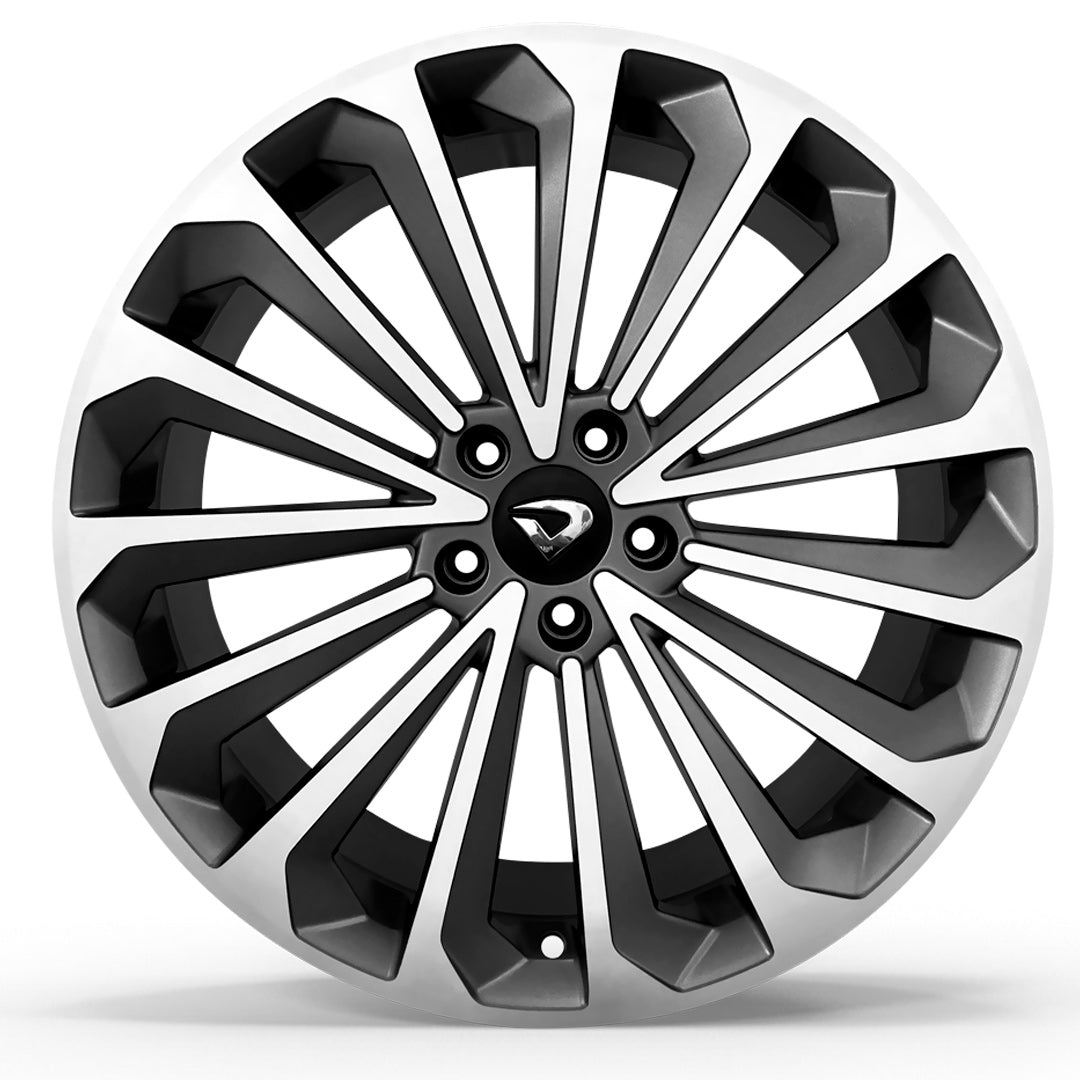 Roda E-TRON Aro 20" tala 7,5"  - Diamantada Total Grafite Fosco