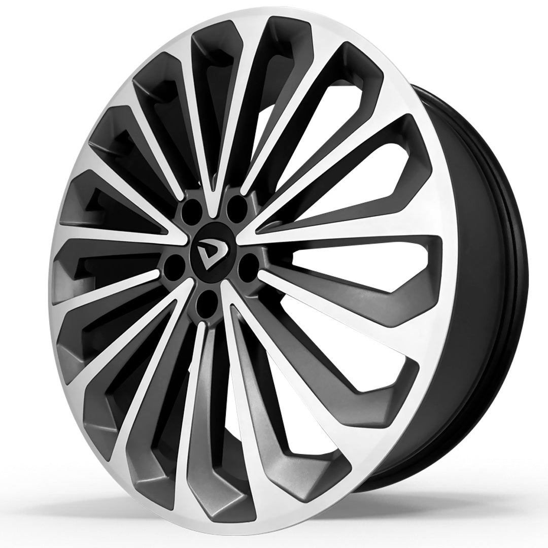 Roda E-TRON Aro 20" tala 7,5"  - Diamantada Total Grafite Fosco