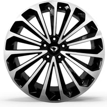 Roda E-TRON Aro 20" tala 7,5"  - Diamantada Total Preto Brilhante