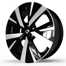 Roda GTE 50 Aro 18" tala 6"  Diamantada Total Preto Brilhante