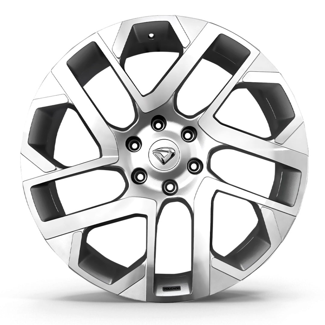 Roda INVICTUS Aro 22" tala 8x75" - Diamantada Total Prata Brilhante