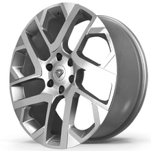 Roda INVICTUS Aro 22" tala 8x75" - Diamantada Total Prata Brilhante