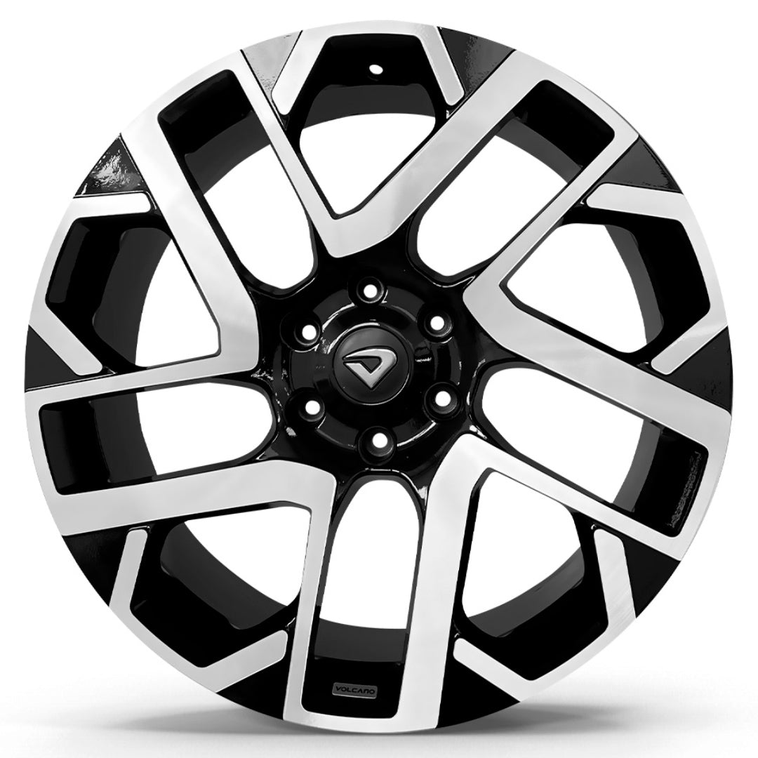 Roda INVICTUS Aro 22" tala 8x75" - Diamantada Total Preto Brilhante