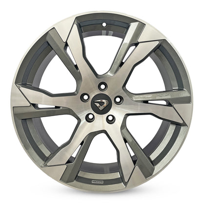 Roda R-DESIGN Aro 20" tala 7,5"  Diamantado Grafite Brilhante