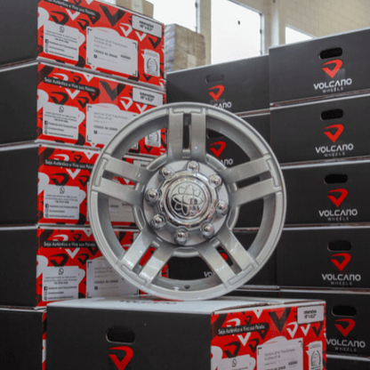 Roda SUPER DUTY Aro 18" tala 7"  -  Prata Brilhante