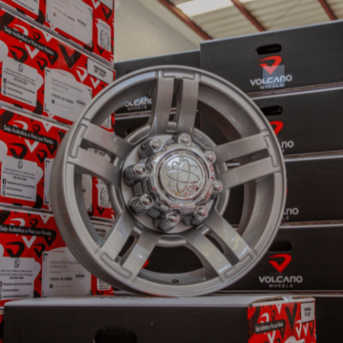 Roda SUPER DUTY Aro 18" tala 7"  -  Prata Brilhante